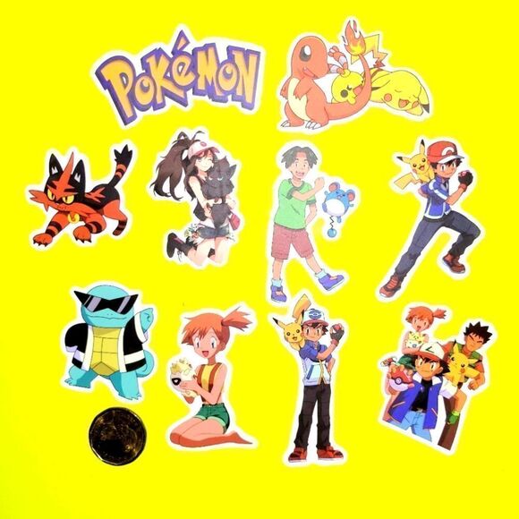 3/$20 Brand New 10x Waterproof Pokemon Stickers #3 - Picture 1 of 1